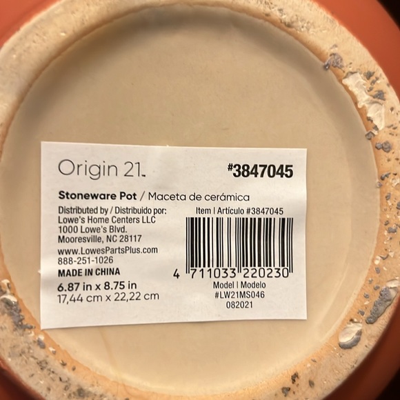 NWT Orgin 21 Orange Ceramic Modern Vase - Picture 7 of 8